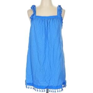 Vineyard Vines Blue Coverup, Sundress with Fringe Large